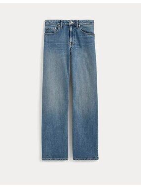 Everlane Mid Way Jean Women's Size 32R in Vintage Blue 100% Organic Cotton NWT!